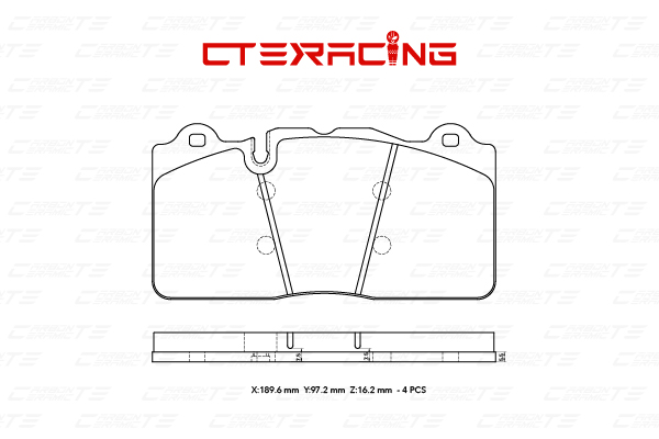 Brake Pad//ALFA ROMEO/BREMBO/CHEVROLET/FERRARI/458 | 458 ITALIA/599 GTB/GTO/650S Spider/CALIPER FAMILY-M GT(D48) / PADS NO.XA5.71.M2/XA5.71.M4/CALIPER FAMILY-M GTR(D48) / PADS NO.XA5.71.M2/XA5.71.M4/CAMARO/CORVETTE (C6)/CORVETTE (C7)/F430 Spider/GIULIA (9