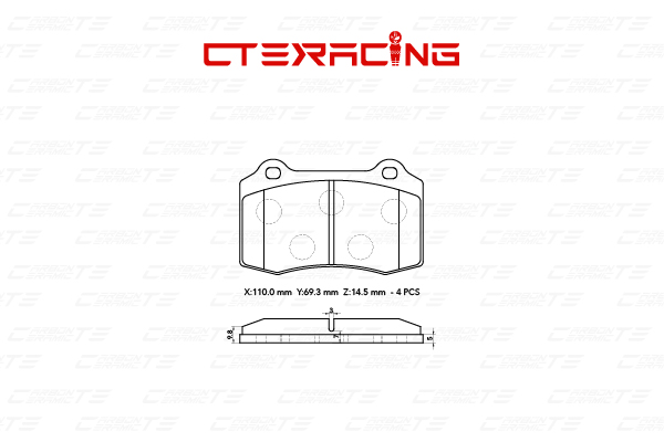 Brake Pad//DODGE/FERRARI/PEUGEOT/SEAT/VOLVO/360 (F131) | 360 MODENA/360 Spider (F131)/406 Coupe (8C)/CHALLENGER Coupe/DELTA I (831_)/ESPRIT S2/F430/GHIBLI III (M157)/GRAN TURISMO/GRAN TURISMO I/GRAN TURISMO II (M189)/LEON (1M1)/V70 II (285)/VANTAGE Roadst