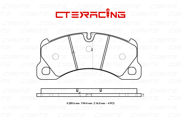 Brake Pad/PORSCHE/VOLKSWAGEN/CAYENNE (92A)/CAYENNE (9PA)/CAYENNE (9YA)/CAYENNE Coupe (9YB)/PANAMERA (970)/PANAMERA (971)/PANAMERA Sport Turismo (971)/TOUAREG (7LA, 7L6, 7L7)/TOUAREG (7P5, 7P6)/TOUAREG (CR7, RC8)/TOUAREG VAN (7P5)