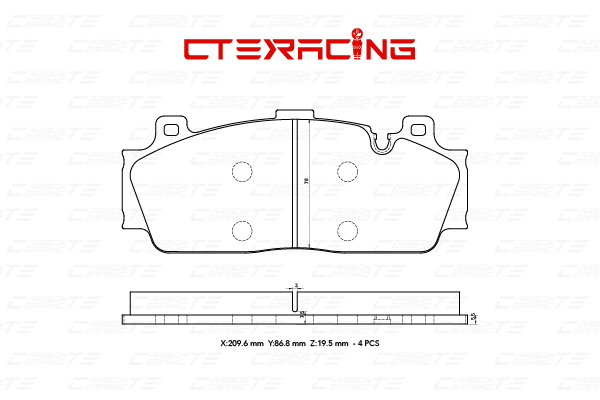 Brake Pad/BMW/2 Coupe (F22, F87)/4 Convertible (F33, F83)/4 Coupe (F32, F82)/5 (F10)/6 Coupe (F13)