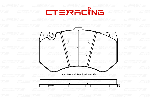 Brake Pad/MERCEDES-BENZ/AMG GT Roadster (R190)/CLS (C218)/CLS (C219)/CLS Shooting Brake (X218)/SLS AMG (C197)/SLS AMG Roadster (R197)